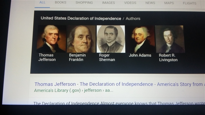 Who wrote the Declaration of Independence-example-1