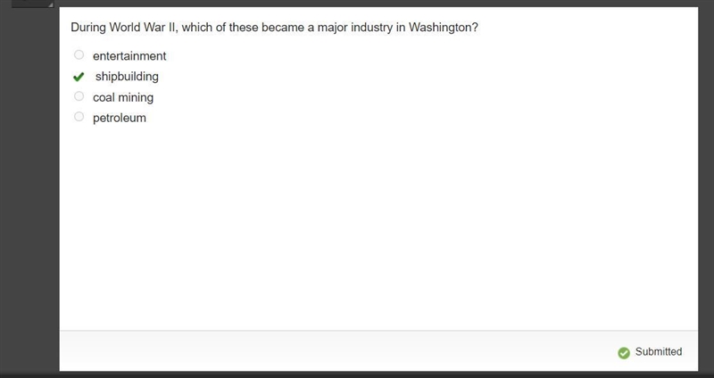 Which industry in Washington became most vital to the American war effort in World-example-1