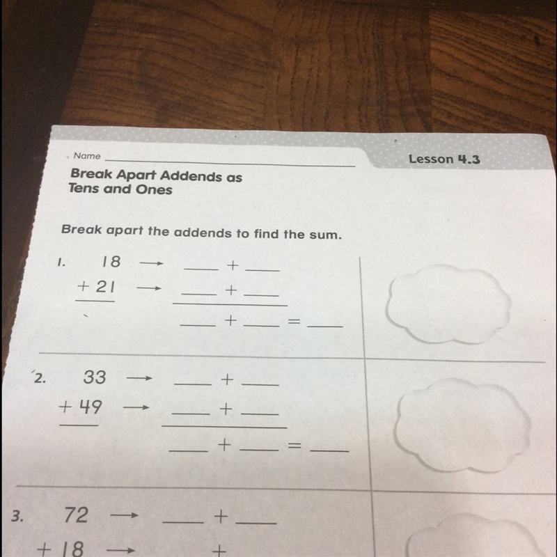 Break apart he addends to find the sum-example-1