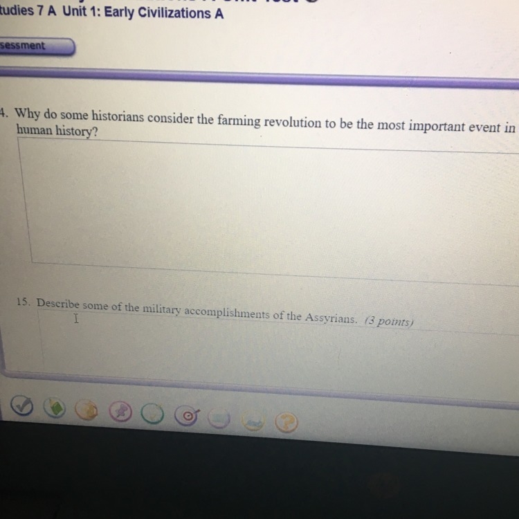 Can someone please write 3-4 sentences to answer each question?-example-1