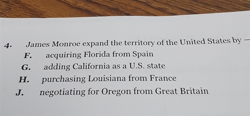 James Monroe expand the territory of the United States by-example-1