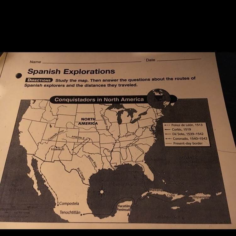 Which conquistador travel the farthest north-example-1