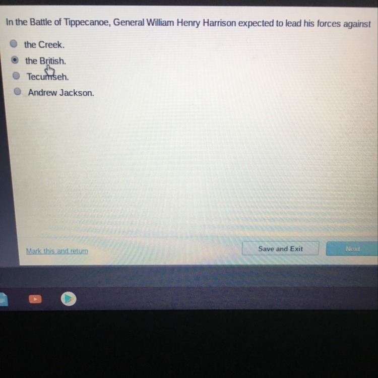 In the battle of Tippecanoe, General William Henry Harrison expected to lead his forces-example-1