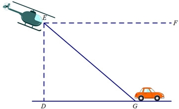 In the diagram, which angle is the angle of depression?-example-1