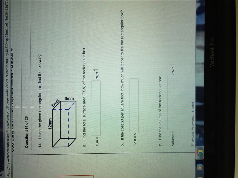 PLEASE HELP ME ASAP!!! HELP!!!! Using the given rectangular box, find the following-example-1