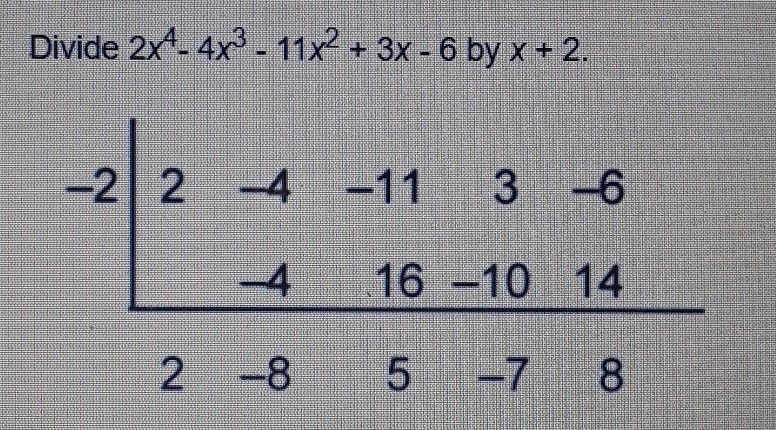 Look at the work shown for the division problem shown on the right.The remainder is-example-1