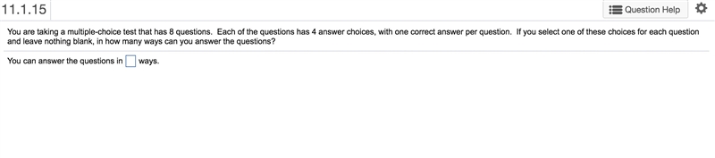 You are taking a​ multiple-choice test that has 8 questions. Each of the questions-example-1