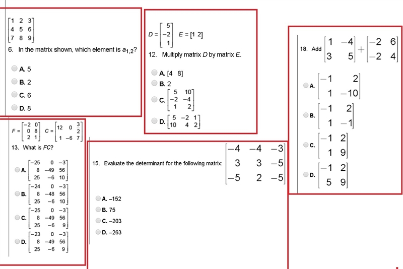 Matrices and Determinants, algebra 2 please ??-example-1