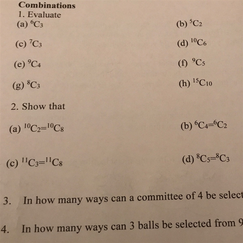 Combinations- how to show that 10C2=10C8-example-1