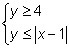 Which system is the solution of the graph-example-3