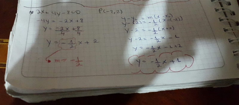 Find an equation of the line that passes , through the point (-2,2) and is parallel-example-1