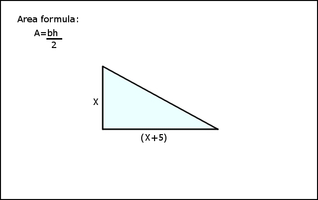 The base of a triangular garden is 5 yards longer than the​ height, and the area of-example-1