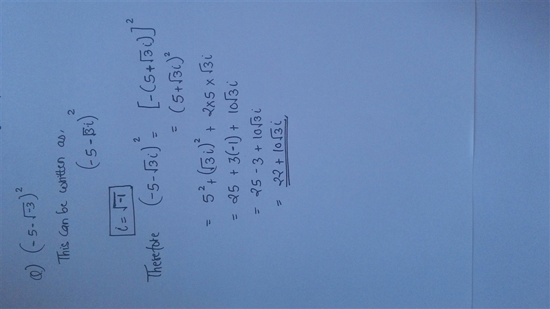 (-5 - square root of -3) squared=-example-1