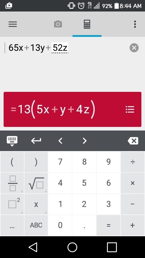 65x+13y+52z= I need help solving this and would like how you solved written out-example-1