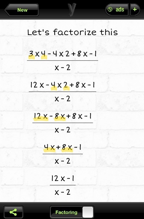 What is the quotient (3x4 – 4x2 + 8x – 1) ÷ (x – 2)?-example-1