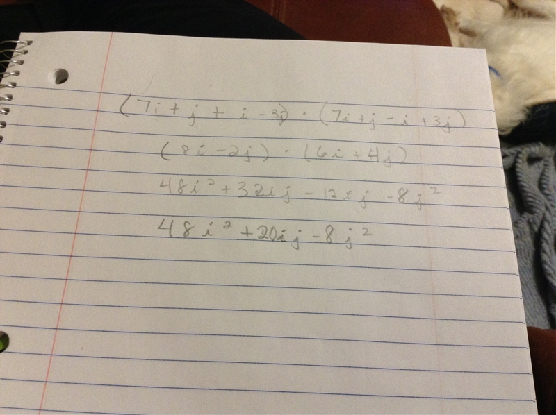 Find the indicated quantity, assuming u = 7i + j, v = i − 3j, and w = 3i + 5j. (u-example-1