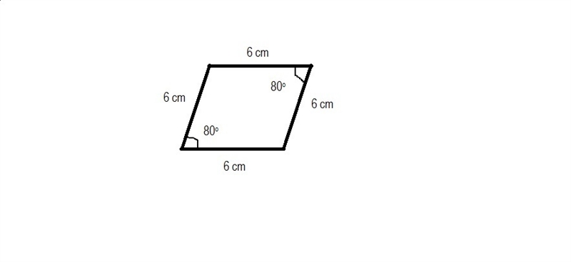 Draw a quadrilateral with the given description A rhombus with 6-centimeter sides-example-1