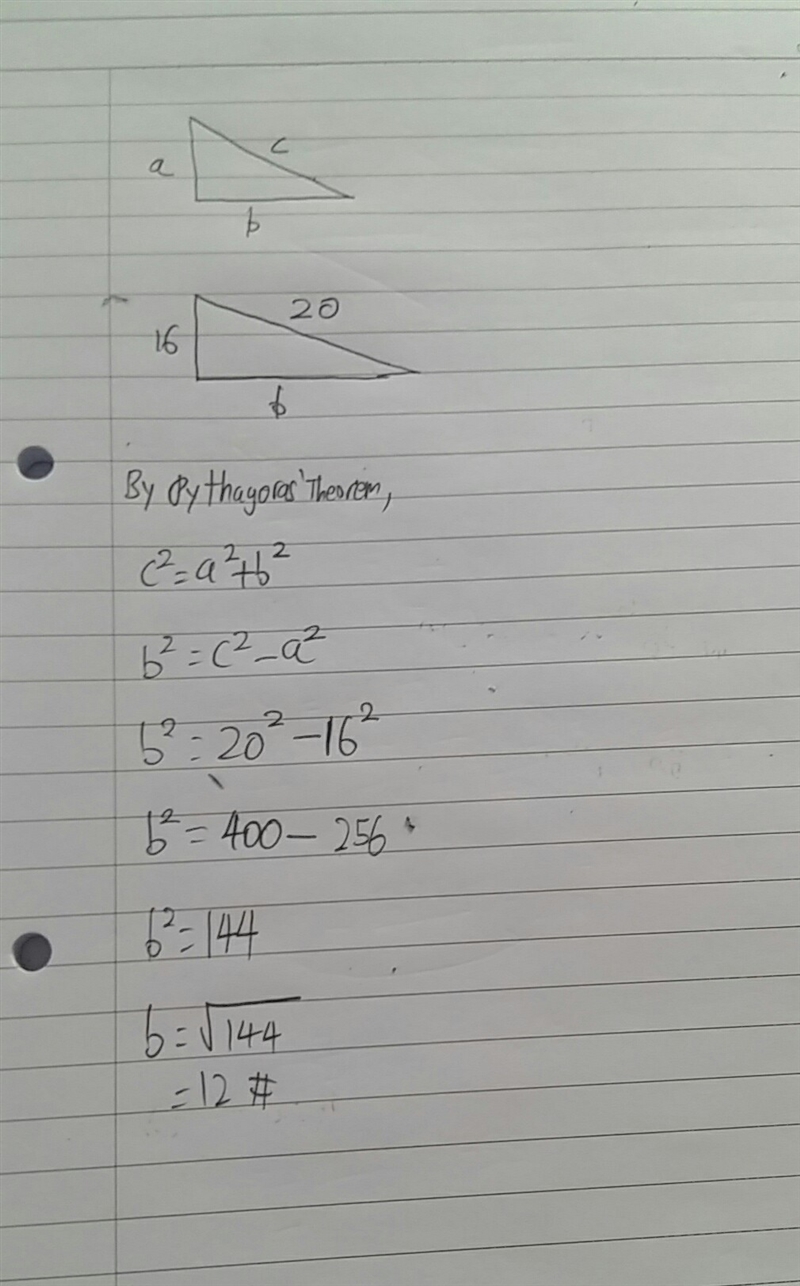 A = 16, c = 20, b =-example-1