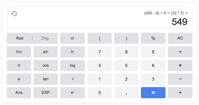 Expression is equivalent to 486 – 9 + 6 + 33 × 2-example-1