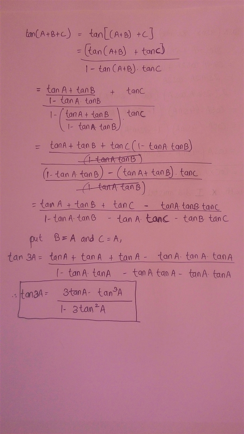 How would you verify tan3x = (3tanx - tan^3 x) / ( 1 - 3tan^2 x) and sin4x = (cosx-example-1