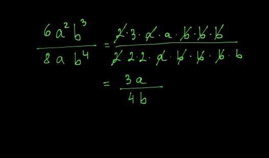 6a^2b^3/8ab^4 reduced-example-1