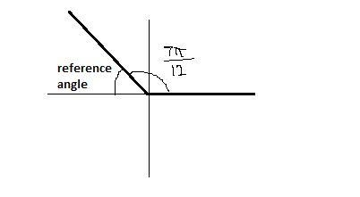 Which equation can be used to determine the reference angle r if 7pi/12?-example-1