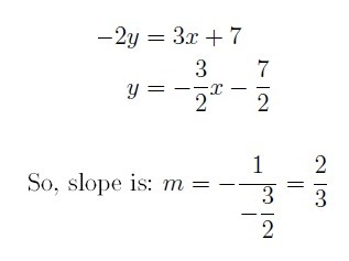 What is the slope of a line that is perpendicular to a line whose equation is -2y-example-1