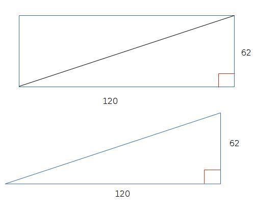 A carpenter builds a rectangular bookcase that is 120 cm long and 62 cm tall. The-example-1