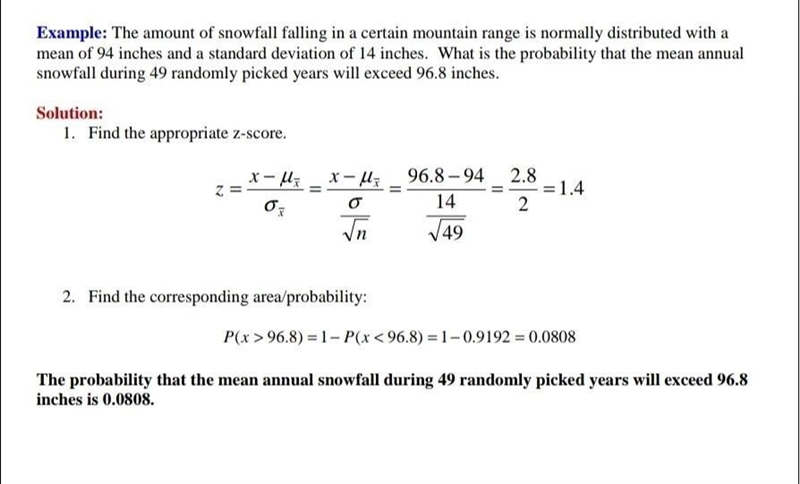 The amount of snowfall falling in a certain mountain range is normally distributed-example-1