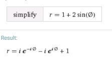 Equation equivalent to r=1+2sin Ø-example-1