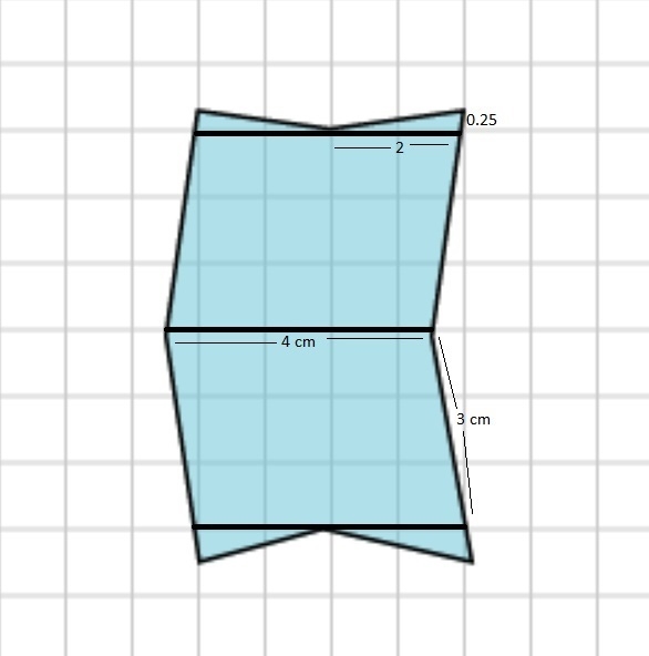 Each small square on the grid is 1 cm². Which estimate best describes the area of-example-1