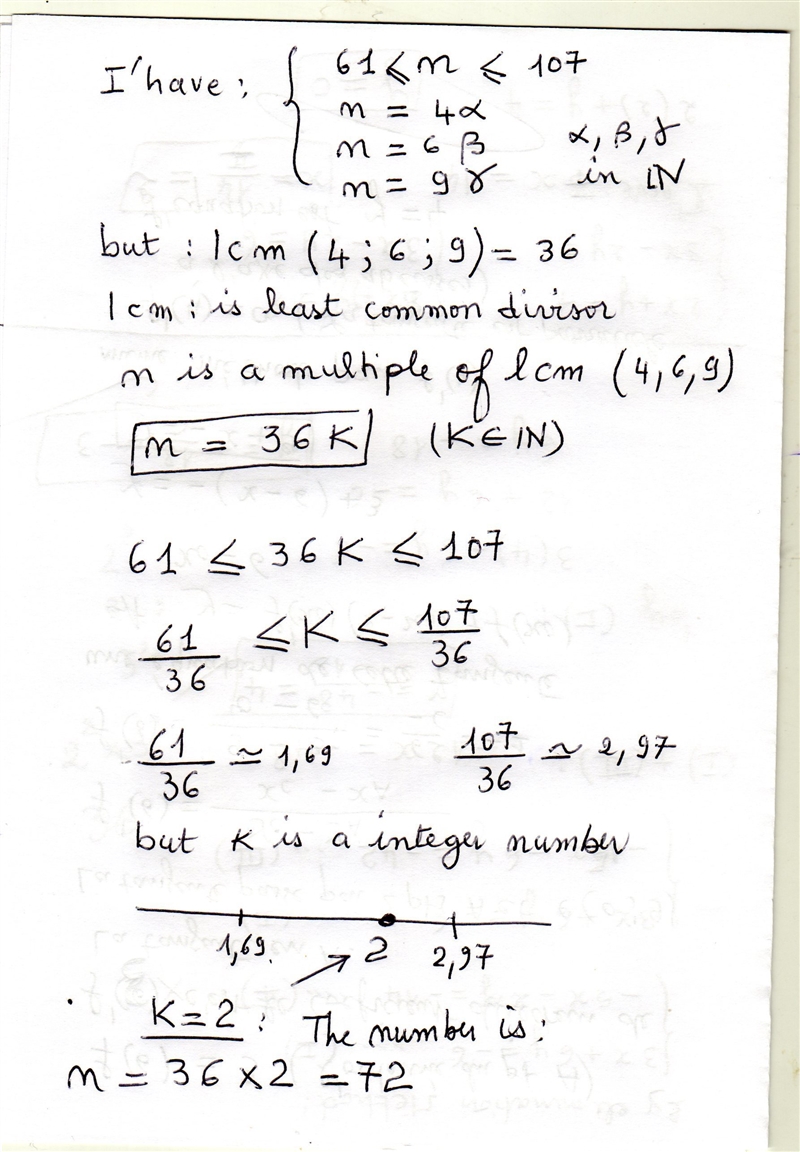 Number between 61 and 107 that is a multiple of 4, 6, and 9-example-1