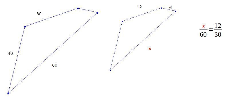 Quadrilateral ABCD is similar to quadrilateral EFGH. The lengths of the three longest-example-1