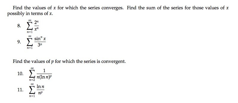 Convergence/Divergence of the Sums of Series! Problems attached. Walk me through them-example-1