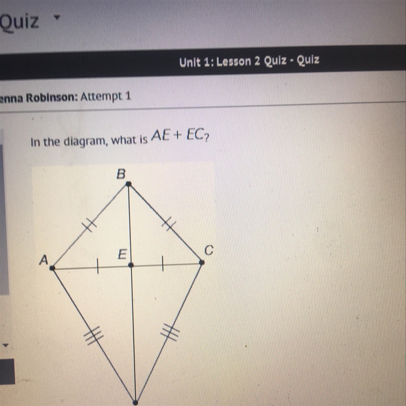 In the diagram what is AE+EC-example-1