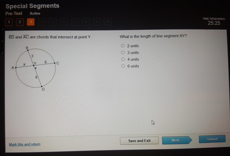 What is the length of line segment AY? 2 units 3 units 4 units 6 units-example-1