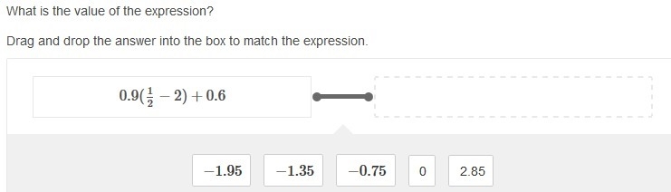 What is the value of the expression? Drag and drop the answer into the box to match-example-1