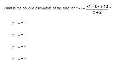 What is the oblique asymptote of the function f(x) =-example-1