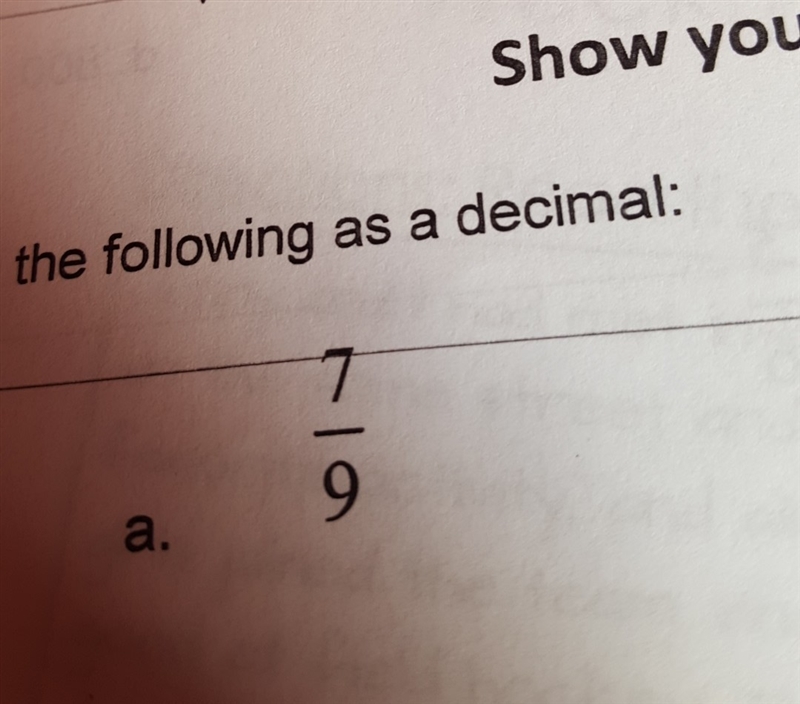 Seven ninths as a decimal-example-1