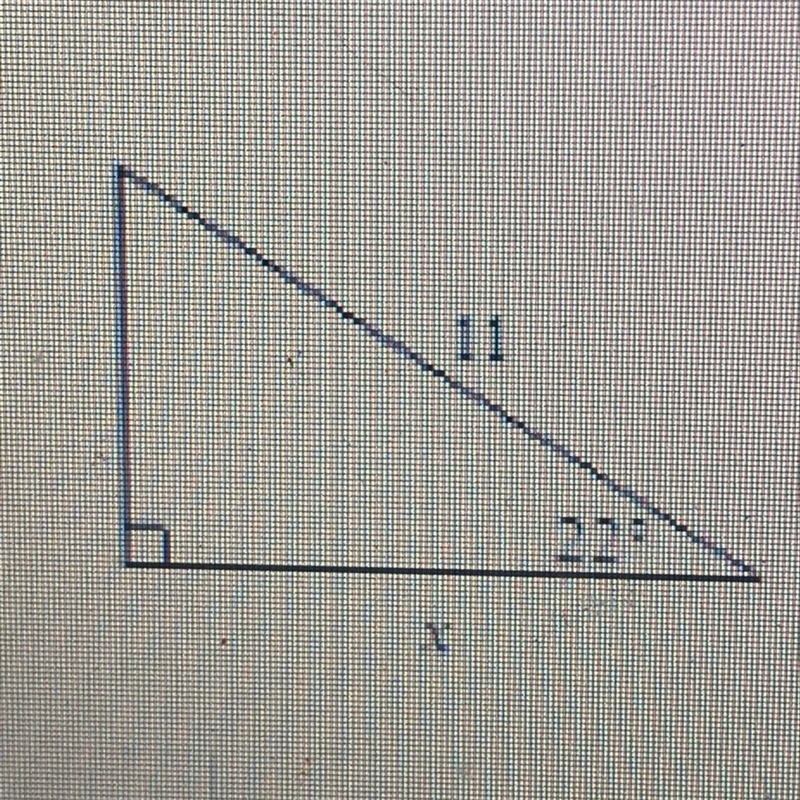 Find the value of x. Round your answer to the nearest tenth. Show your work please-example-1