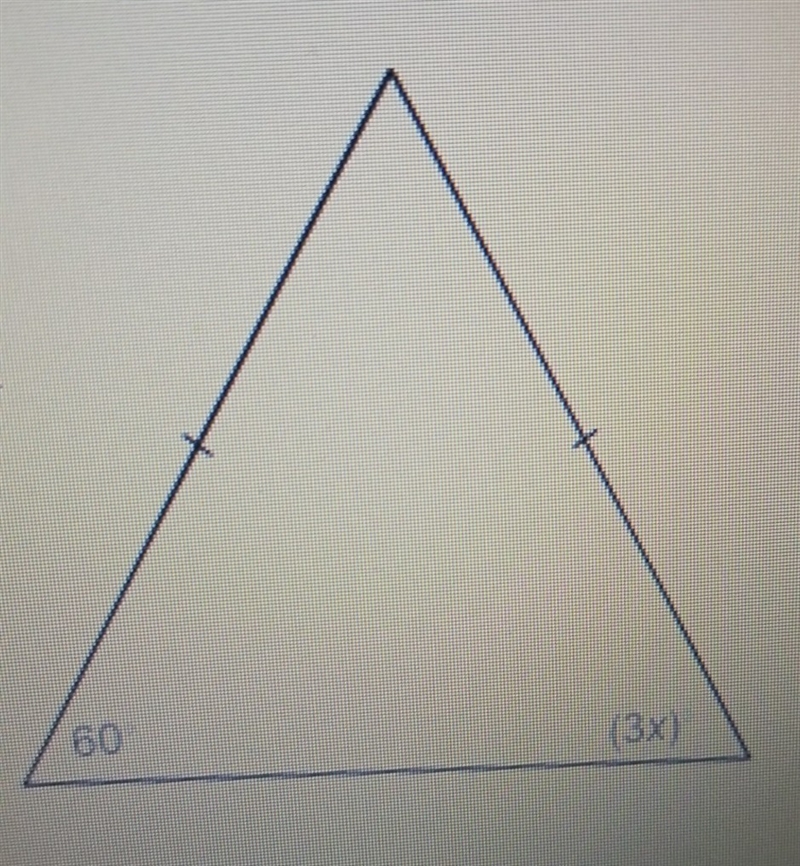 What is the value of x? ○15 ○20 ○60 ○180-example-1