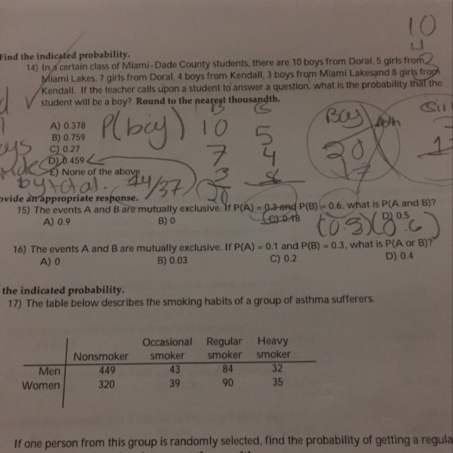 I need help with 15 mutually exclusive question!!!! Hate stats so much-example-1