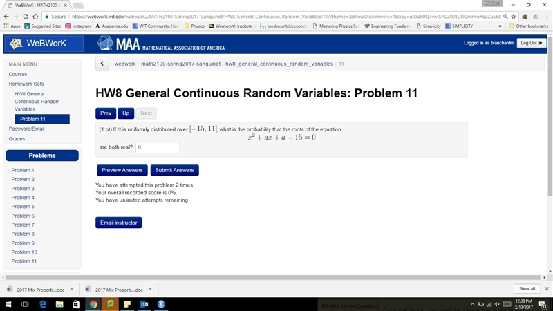 General Continuous Random Variable problem. Given a is uniformly distributed over-example-1