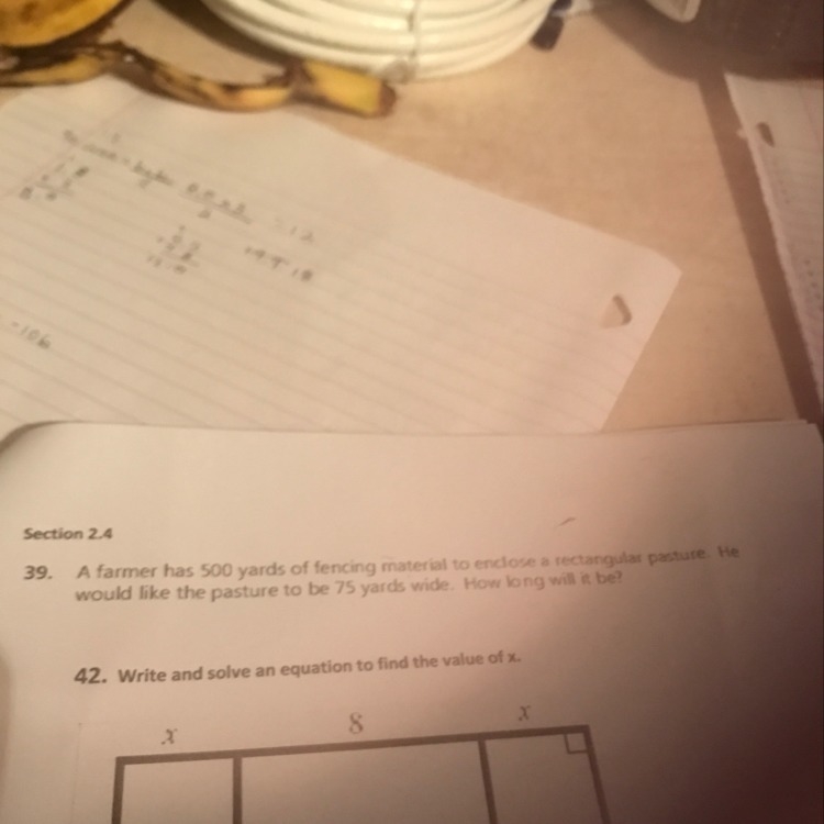 For number 39 I'm completely lost do we divide the total number yards by 4 ?-example-1