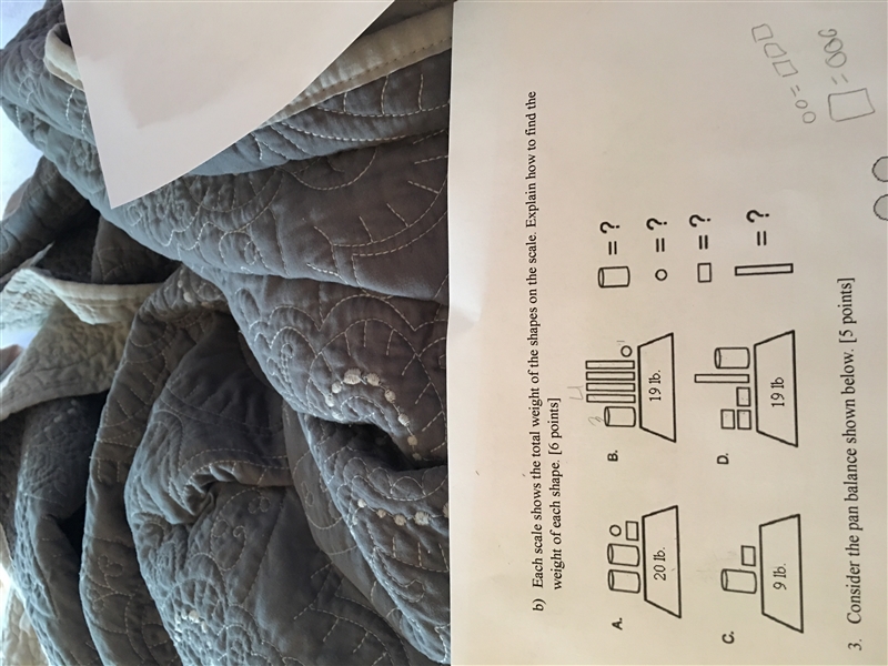 How do you start this and find the weight of each shape? I do not remember doing this-example-1