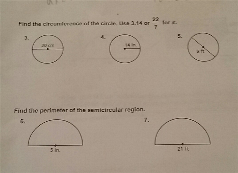 Find the perimeter of the semi-circular region at leat one please-example-1