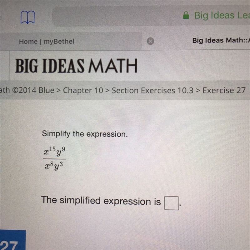 Looking to simplify only. Not to solve-example-1