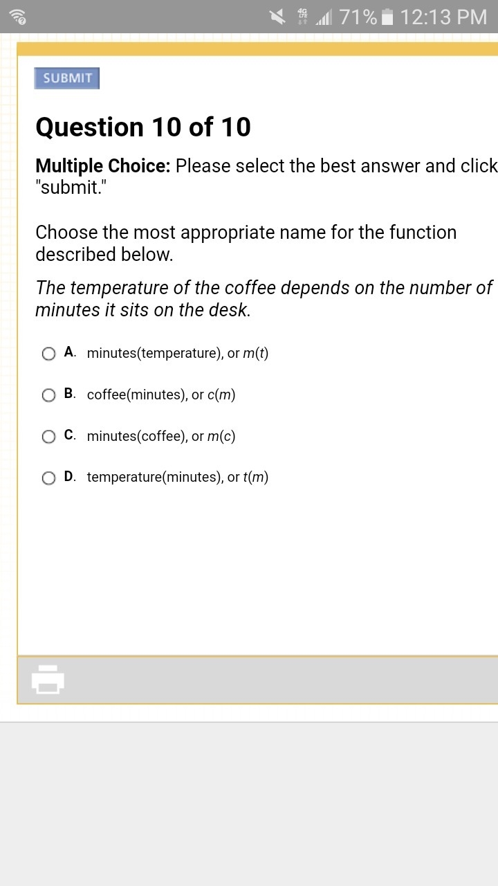 Choose the most appropriate name for the function described below. The temperature-example-1