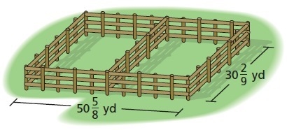 A farmer needs to enclose two adjacent rectangular pastures. How much fencing does-example-1