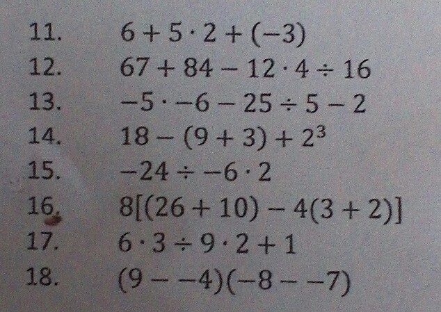 Simplify the following expressions by using the order of operations-example-1